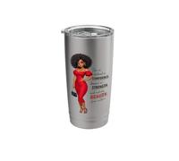 Clothed in Confidence Dressed in Strength Melanin Queen Stainless Steel Insulated Tumbler