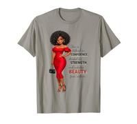 Clothed in Confidence Dressed in Strength Melanin Queen T-Shirt