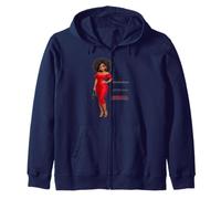 Clothed In Confidence Dressed In Strength Melanin Queen Zip Hoodie
