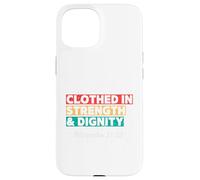 Clothed in Strength & Dignity - Proverbs 31:25 Retro Design Case for iPhone 15