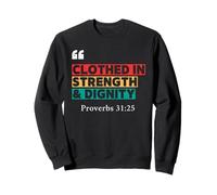 Clothed in Strength & Dignity - Proverbs 31:25 Retro Design Sweatshirt