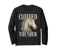 Clothed in Thunder Job 39:19 Christian Horse Long Sleeve T-Shirt