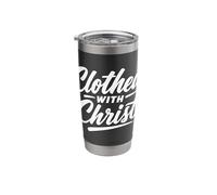 Clothed with Christ Christian Faith Scripture Verse Stainless Steel Insulated Tumbler