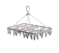 Clothes Airer 16/36/48 Clips Rotary Folding Multi-clip Clothes Hanger Plastic Baby Socks Rack Household Windproof Underwear Drying Rack Folding Drying Rack (Color : MULTI) needed