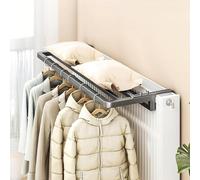 Clothes Airer - 3 Bars Over Radiator Rack, Adjustable Drying Hangers, Widened 25cm for Efficient Laundry Drying