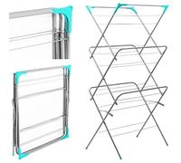 Clothes Airer 3 Tier Laundry Dryer Concertina Indoor Outdoor Patio Hanger Folding Hanging New Household Air Organizer Essentials Home Indoor Lavish