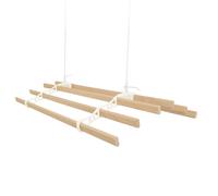 Clothes Airer Ceiling Pulley 6 Lath 1.8m Ivory Maid Traditional Mounted Clothing Dryer Victorian Clothes Horse Laundry Drying Rack Extendable Cast Iron Varnished Pine Kitchen Utility FREE Fixing Kit I