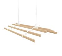 Clothes Airer Ceiling Pulley 6 Lath 2m Ivory Maid Traditional Mounted Clothing Dryer Victorian Clothes Horse Laundry Drying Rack Extendable Cast Iron Varnished Pine Kitchen Utility FREE Fixing Kit