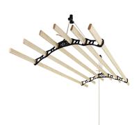 MonsterShop Clothing Airer Ceiling Pulleys- Black- 1.2M