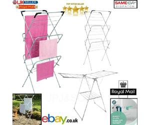 CLOTHES AIRER DRYER INDOOR OUTDOOR DRYING Horse RACKS WINGED LAUNDRY FOLD RACKS