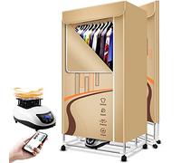 Clothes Airer, Folding Clothes Drying Rack, 2 Tier Electric Heated Clothes Airer Portable Clothes Dryer with Remote Control,Energy Saving Warm Air Laundry Drying Rack Machine for Home Apartments The