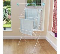 JVL 3 Tier Concertina Clothes Airer Folding Clothes Line Drying Laundry Rack 14M