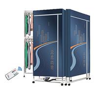 Clothes Airer, Household Clothes Dryer Foldable Electric Heated Clothes Airer with Remote Control,2-Tier Clothes Drying Rack Energy Saving Warm Air Clothing Drying Wardrobe,Quick Dry,1500W The New