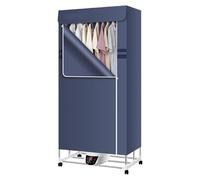 Clothes Airer Indoor Folding, Remote Control Intelligent Constant Temperature Heated Clothes Rail, Power Saving Large Space Electric Drying Rack Winter,Blue