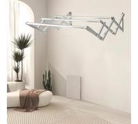 Clothes Airer Towel Rack - Folding Retractable Wall Mounted Laundry Drying Rack, Expandable Garment Dryer for Indoor and Outdoor Use