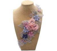 Clothes Appliques Sewing DIY, Embroidery Lace Plum Blossom Three-Dimensional Sticky Flower DIY Hand-Stitched