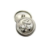 Clothes Button, Round Zinc Alloy Sewing Buttons Pack of 30 Black Silver Gold 15-25mm(Silver,20mm 6pcs)