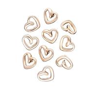 Clothes Button, Sewing Buttons Pack of 10 Gold/Silver Heart Shank Metal 13/18/23mm for Shirts Sweater(Gold,23.0mm)