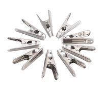 Clothes Clip, 20pcs Stainless Steel Laundry Clips With Heavy Duty Durable Clamp Metal Clothes Pegs For Hanging Laundry Home Kitchen Outdoor Travel Office
