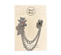 Clothes Clips with Chain, Adjustable Thin with Chain - Trouser Clamp and Button Garment - for Women and Girlfriends, Sleeves, Scarves, Shirts, Blouses, Dresses, Se référer au descriptif, refer to the
