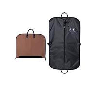 Clothes Covers 39 Inch Suit Carrier Waterproof Oxford Dustproof Garment Bags Travel Business Folding Leather Handle Storage Bag,100 x 60 cm, Brown