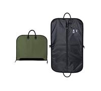 Clothes Covers 39 Inch Suit Carrier Waterproof Oxford Dustproof Garment Bags Travel Business Folding Suit Leather Handle Storage Bag,100 x 60 cm, Dark Green