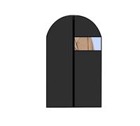 Clothes covers Dustproof Clothing Covers Waterproof Clothes Cover Coat Suit Dress Protector Hanging Garment Bags Closet Organizer(Black-60X120CM,1PCS)