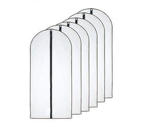 Clothes Covers Protector Bags Translucent Dustproof MothProof Anti-mite Breathable Zipper Dresses Bags Garment Bags Dress Suits Covers for hanging Clothes Wardrobe Storage Suit Carriers 6 PCS 60*100cm