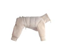 Clothes Dog Winter Coat Italian Greyhound Jumpsuit Warm Jacket w/Side Zipper & Leash Hole Turtleneck Four-Legged Whippet Clothes Onesie boy girl(Beige,Lagre)
