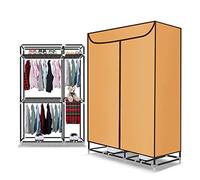 Clothes Dryer, 3-Heated Clothes Airer,2400W Electric Clothes Drying Racks Portable Large Powerful Laundry Wardrobe Drying Rack Quick Dry Indoor Heater with Digital Automatic Timer,Beige