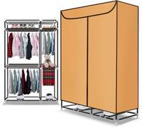 Clothes Dryer - 3-Tier 2400W Heated Electric Portable Drying Rack Indoor Energy Saving Airer Wardrobe Digital Automatic Timer