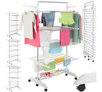 Clothes Dryer Airer 4 Tier Foldable Laundry Rack Wash Line Drying Horse 64 clips
