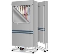 Clothes Dryer Electric, 2300W Portable Foldable Clothes Airer Dryer 20 Kg Double Layer Energy Dryers Saving Quick Dry Indoor Anion Heater With Remote Control, For Apartment, Home (Color : Gray)