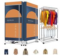 Clothes Dryer For Apartment, Foldable Clothes Drying Rack Machine, 2-Stainless Steel Hanger For Home Use,Any Small Spaces