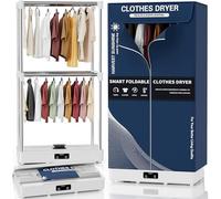 Clothes Dryer, Portable Foldable Drying Machine with Timer, Easy Carry Laundry Drying Wardrobe with Large Capacity, Electric Dryer/Rack for Home | Appartments | RV (Blue Z1)