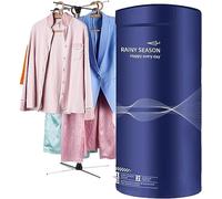 Clothes Dryer, Portable Folding Small Dryer, with 180 Minute Timer Warming Wardrobe, 180L Capacity Heated Airers Clothes Indoor Electric