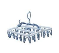 Clothes Drying Hanger with 32 Pegs, Windproof Underwear Peg Hanger for Washing Li-ne, Sock Hanger for Drying, Foldable Drip Dryer Clothes Drying Rack for Socks, Underwear, Baby Clothes and Small Items