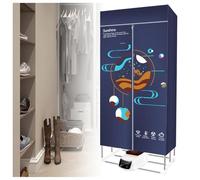Clothes Drying Rack Heated, Intelligent Constant Temperature Multi-Speed Clothes Dryer Indoor, Touch Screen Large Space Heated Airer with Cover Wet Weather,B