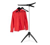 Relaxdays Clothes Drying Rack, Foldable, for Camping & Balcony, Space-Saving Laundry Dryer, HxD: 129x62 cm, Black/Grey, 129 x 62 x 62 cm