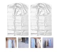 clothes dust bag 60 Pcs Plastic Clothes Covers Garment Dry Cleaning Bag Dust Hanging Pocket 70x40cm Storage White Wardrobe Dustproof