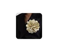Clothes flower brooch, oversized rose-shaped delicate and elegant brooch, suitable for women's party, dance, clothing, accessories, jewelry gifts ((P-yellow))
