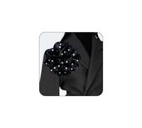 Clothes flower brooch, oversized rose-shaped delicate and elegant brooch, suitable for women's party, dance, clothing, accessories, jewelry gifts ((P-black))