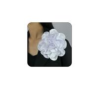 Clothes flower brooch, oversized rose-shaped delicate and elegant brooch, suitable for women's party, dance, clothing, accessories, jewelry gifts (White)