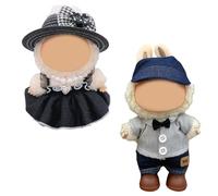 Clothes for 17cm Doll (No Doll)- 2 Sets Premium Handmade Clothes for LBB Dolls, Adjustable Kawaii Outfits for 17cm Collectibles | Stylish Fashion for Play Display Holidays