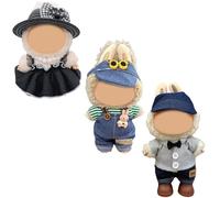 Clothes for 17cm Doll (No Doll)- 3 Sets Premium Handmade Clothes for LBB Dolls, Adjustable Kawaii Outfits for 17cm Collectibles | Stylish Fashion for Play Display Holidays