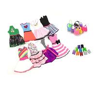 Clothes for 29cm Doll, Lance Home 8 Sets Dresses 10 Pairs of Shoes 10pcs Bags for 11.5" Doll Accessories Gifts for Children, Random Style (28pcs)