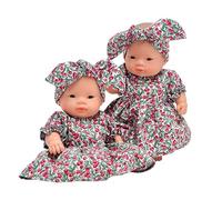 Clothes for a 21 cm Doll, Clothing Accessories for Dolls, Christmas Dress with Headband, Cherry Pattern, Clothes for a Baby Doll as a Gift, A Gift for a Girl