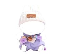 Clothes for Dolls Accessories, Kawaii Outfit BB Pants Set 3 Pieces Suitable for 15cm 17cm Doll, Stylish Doll Clothing Set Replacement Purple (No Doll)