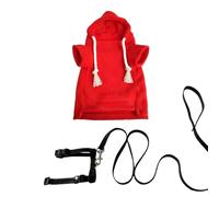 Clothes for Ferret, Adjustable and Comfortable Hooded Jumper - Set Harness Vest Lead for Animals, Intended for Outdoor Walking Hamsters, Chinchillas, Rabbits, Puppies, Kittens and Pets