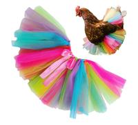Clothes for Hens - Funny Rainbow Costume for Chickens, Pet Dress Up Accessories at Parties Halloween Christmas Birthday Cosplay Photo